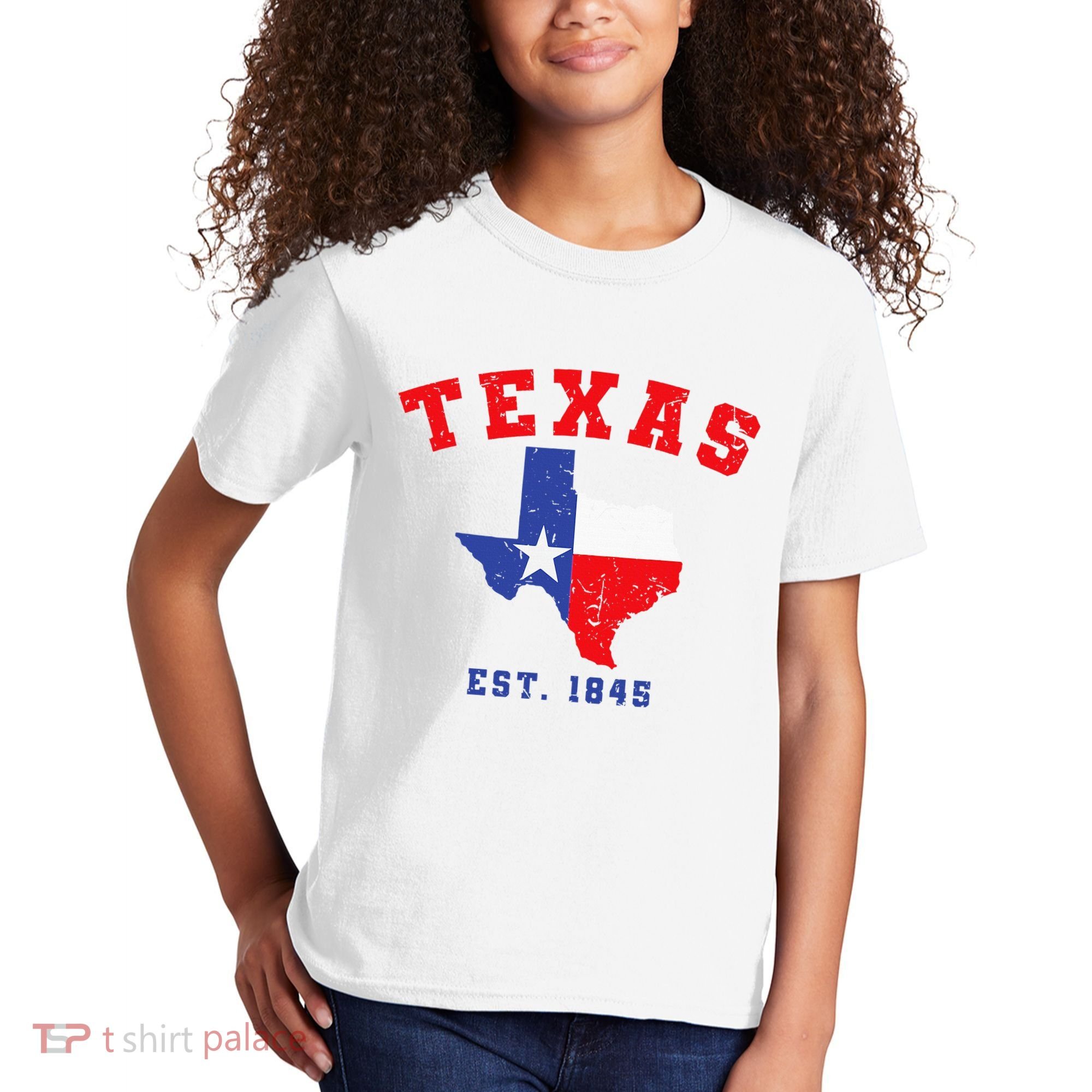 Texas Est. 1845 Texas Pride Home State Texan Kids T-Shirt