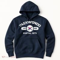 Taekwondo Established 1955 Tae Kwon Do Gift Martial Arts Hoodie thumb 0