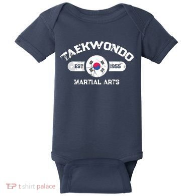 Taekwondo Established 1955 Tae Kwon Do Gift Martial Arts Baby Bodysuit