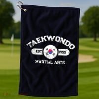 Taekwondo Established 1955 Tae Kwon Do Gift Martial Arts Golf Towel thumb 1