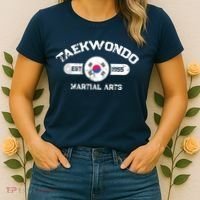 Taekwondo Established 1955 Tae Kwon Do Gift Martial Arts Women's T-Shirt thumb 2