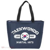 Taekwondo Established 1955 Tae Kwon Do Gift Martial Arts Tote Bag thumb 0