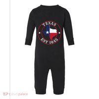Texas Est 1845 Texan Home State Texas Pride Infant Fleece One Piece thumb 0