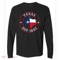 Texas Est 1845 Texan Home State Texas Pride Comfort Colors Heavyweight Long Sleeve T-Shirt thumb 0