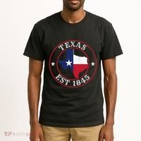 Texas Est 1845 Texan Home State Texas Pride Tall T-Shirt thumb 2