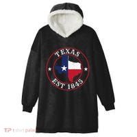 Texas Est 1845 Texan Home State Texas Pride Hooded Wearable Blanket thumb 0