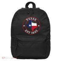 Texas Est 1845 Texan Home State Texas Pride 16 in Basic Backpack thumb 0