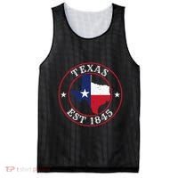 Texas Est 1845 Texan Home State Texas Pride Mesh Reversible Basketball Jersey Tank thumb 0