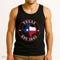 Texas Est 1845 Texan Home State Texas Pride Tank Top thumb 3
