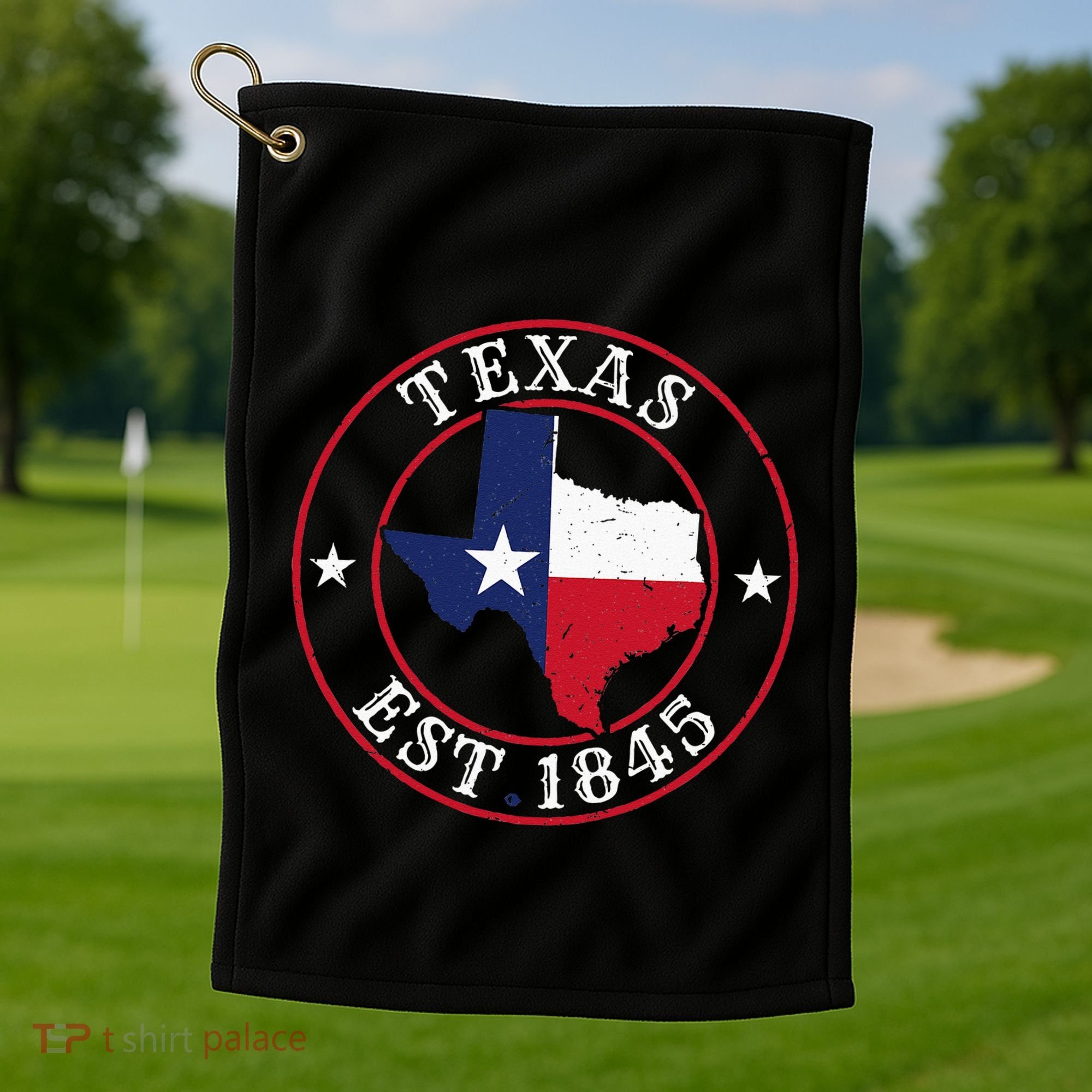 Texas Est 1845 Texan Home State Texas Pride Golf Towel