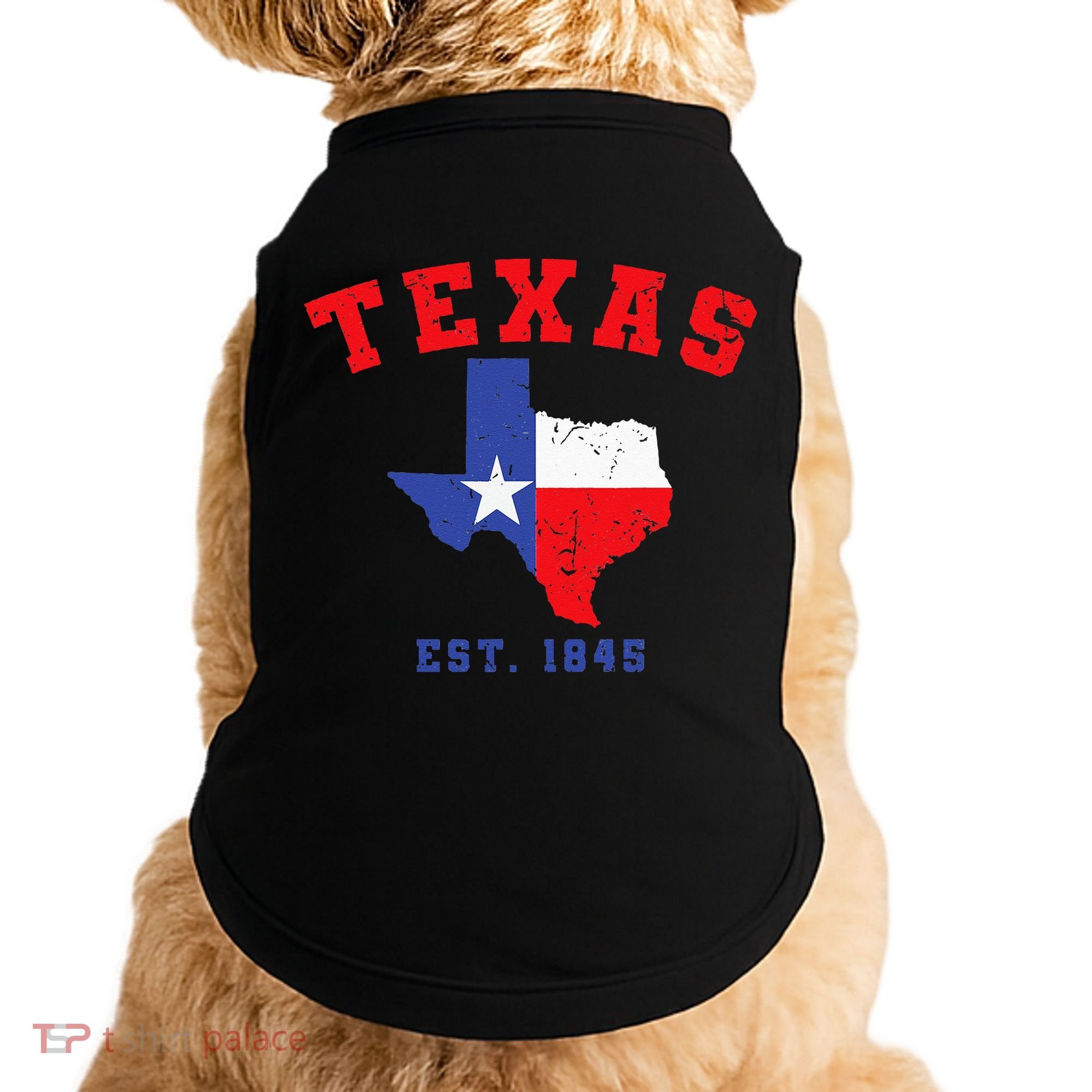 Texas Est 1845 Texas Pride Home State Texan Doggie Tank