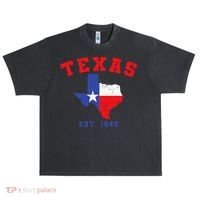 Texas Est 1845 Texas Pride Home State Texan Urban Oversized Heavyweight T-Shirt thumb 0