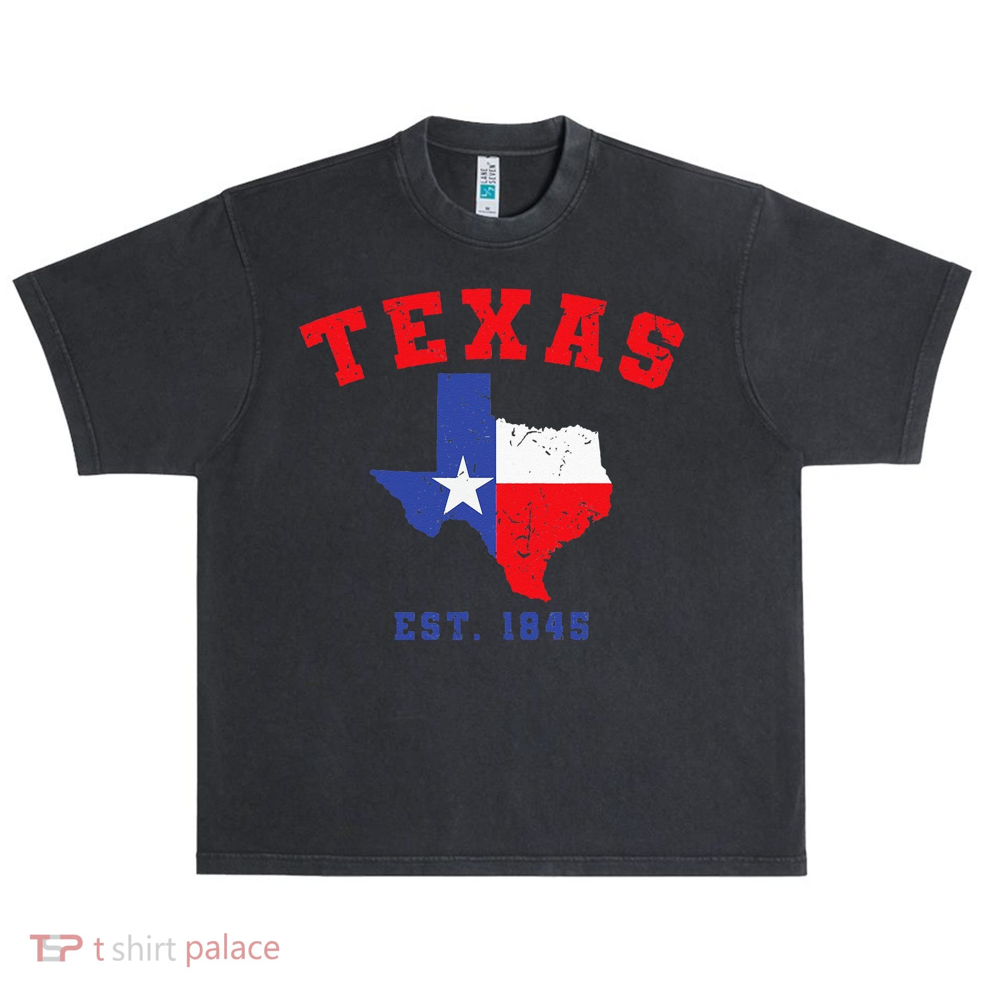 Texas Est 1845 Texas Pride Home State Texan Urban Oversized Heavyweight T-Shirt