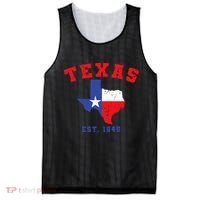 Texas Est 1845 Texas Pride Home State Texan Mesh Reversible Basketball Jersey Tank thumb 0