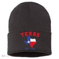 Texas Est 1845 Texas Pride Home State Texan Sustainable Knit Beanie thumb 0