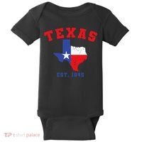Texas Est 1845 Texas Pride Home State Texan Baby Bodysuit thumb 0
