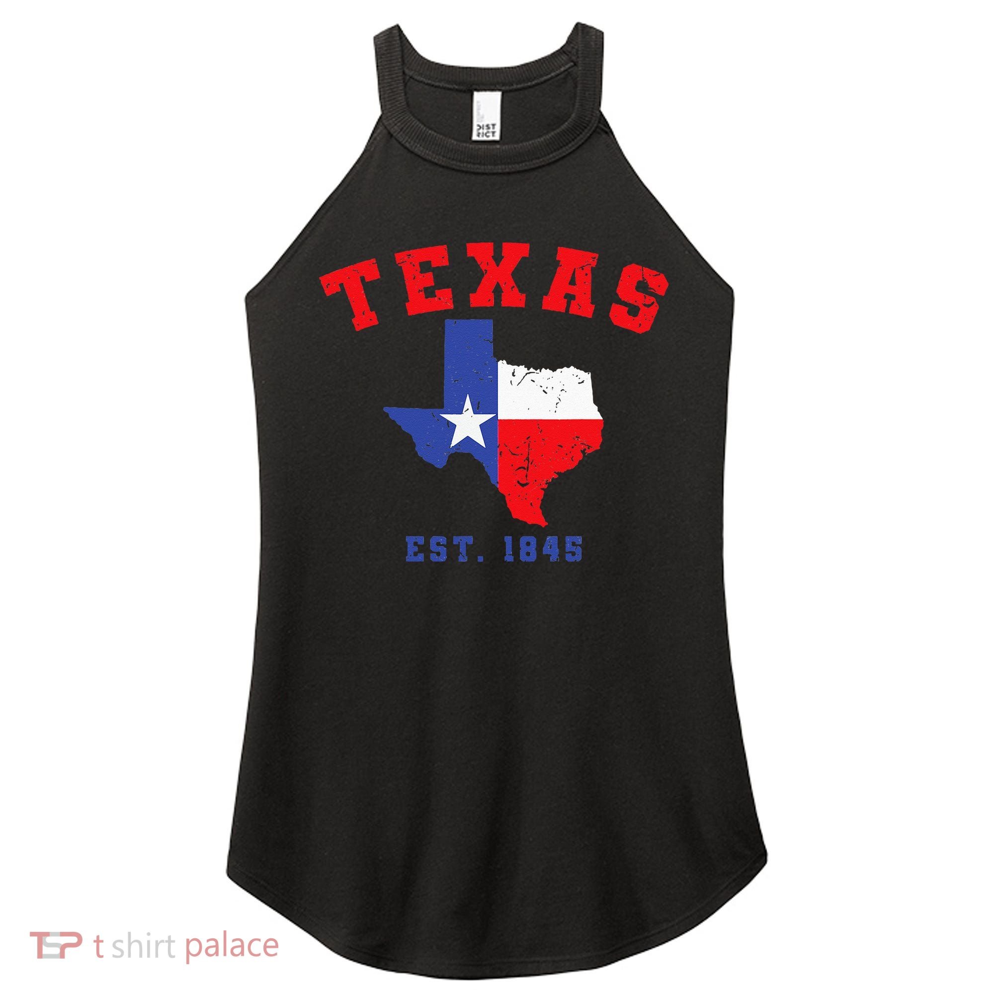 Texas Est 1845 Texas Pride Home State Texan Women's Perfect Tri Rocker Tank