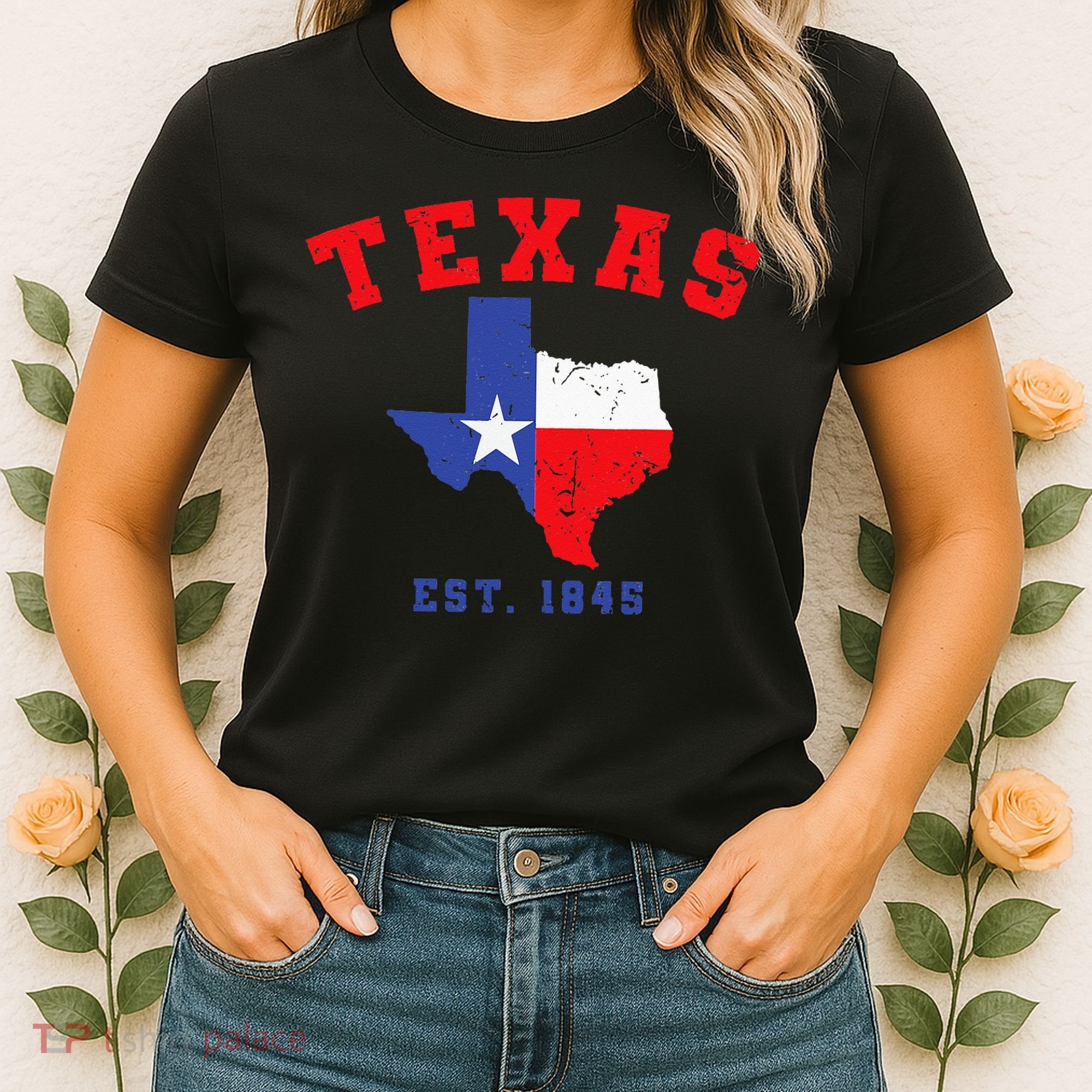 Texas Est 1845 Texas Pride Home State Texan Women's T-Shirt