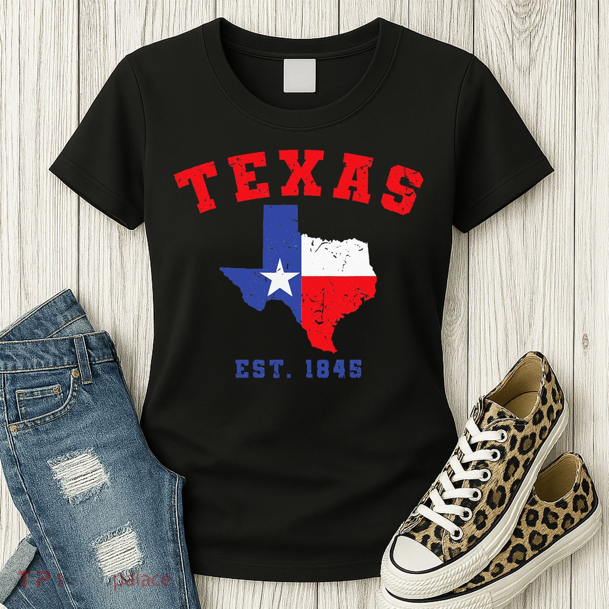 Texas Est 1845 Texas Pride Home State Texan Women's T-Shirt