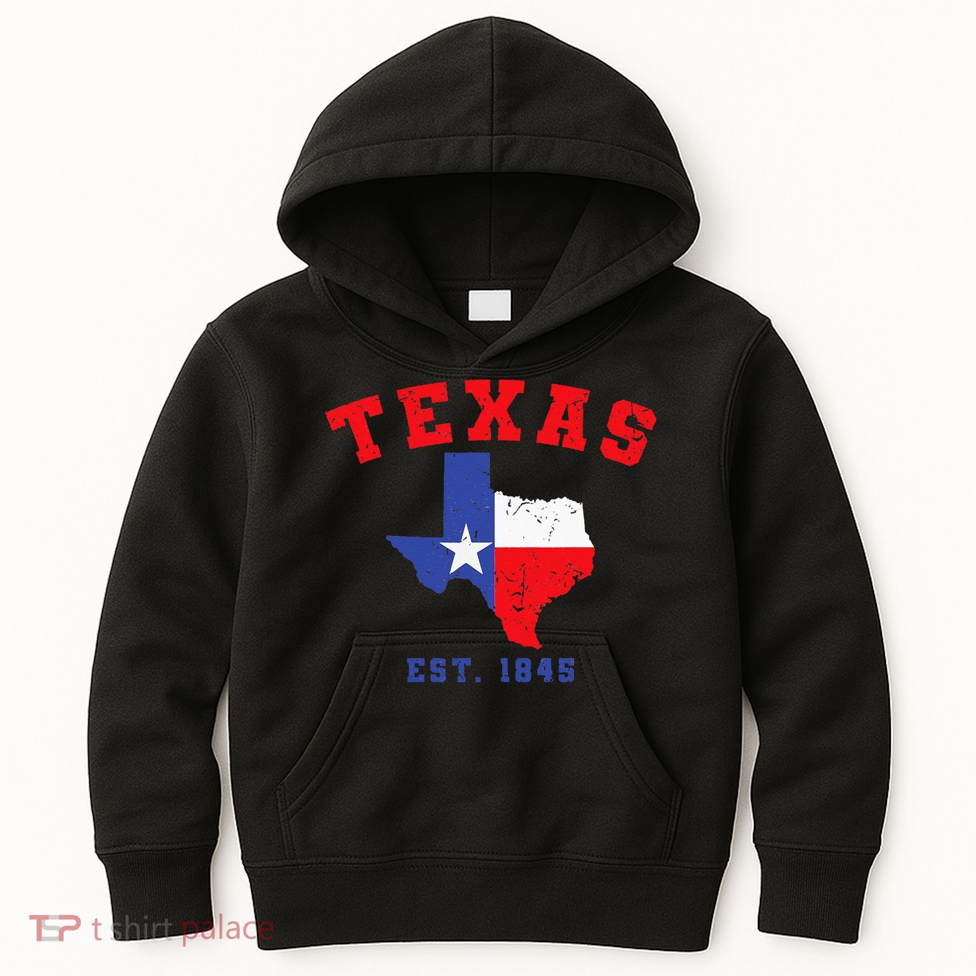Texas Est 1845 Texas Pride Home State Texan Kids Hoodie