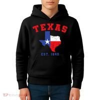 Texas Est 1845 Texas Pride Home State Texan Kids Hoodie thumb 4
