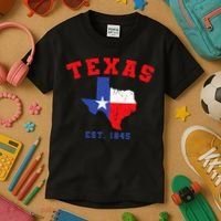 Texas Est 1845 Texas Pride Home State Texan Kids T-Shirt thumb 3