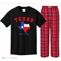 Texas Est 1845 Texas Pride Home State Texan Kids Plaid Pajama Set thumb 0