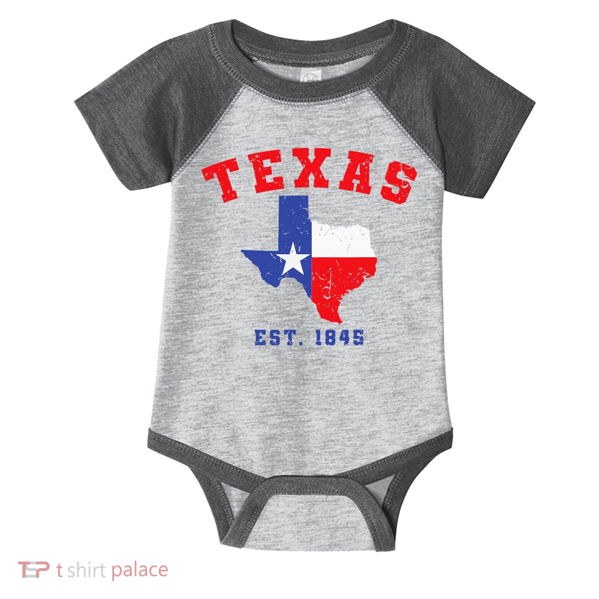 Texas Est 1845 Texas Pride Home State Texan Infant Baby Jersey Bodysuit