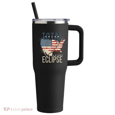 Total Eclipse 2024 40oz Vacuum Insulated Stainless Steel Travel Tumbler