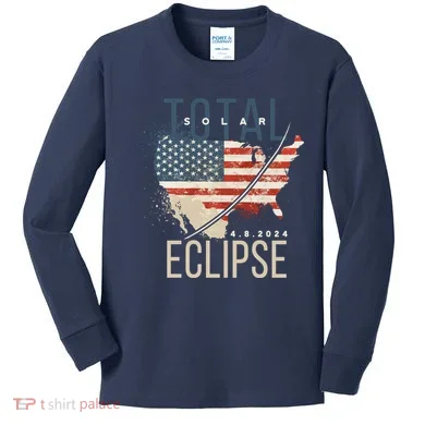Total Eclipse 2024 Kids Long Sleeve Shirt