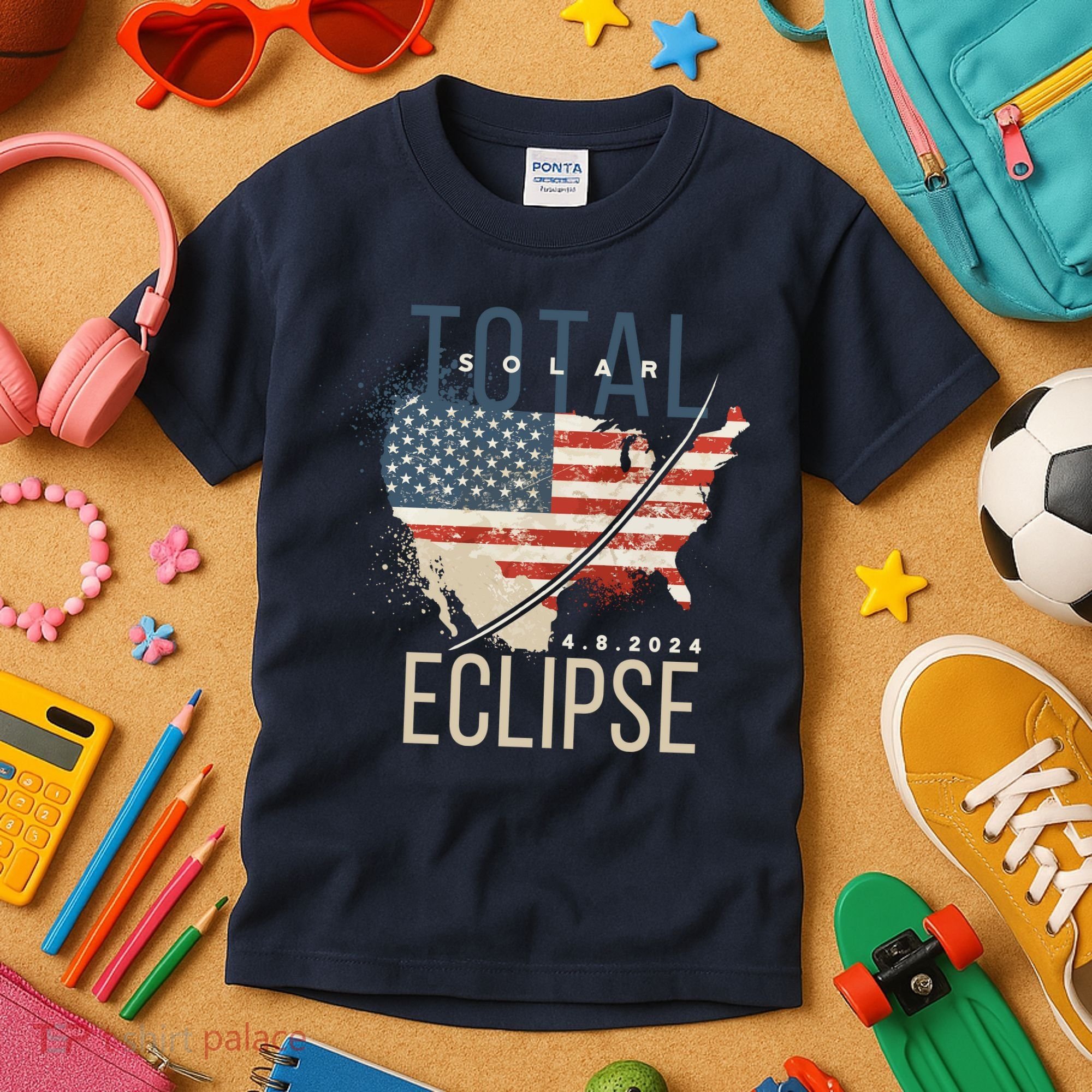 Total Eclipse 2024 Kids T-Shirt