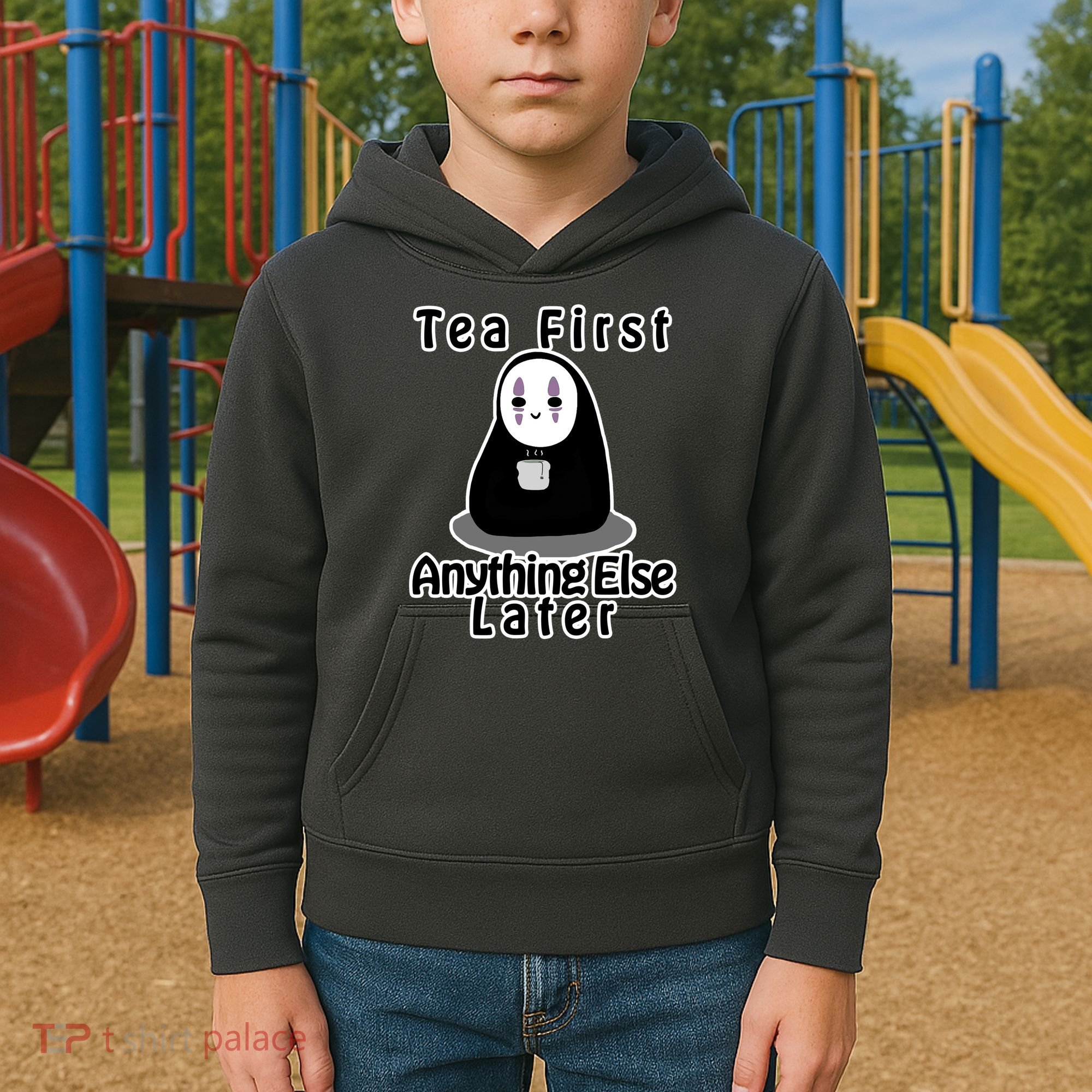 Tea First Anything Else Kids Hoodie