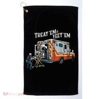 Treat Em And Yeet Em Gift Golf Towel thumb 0