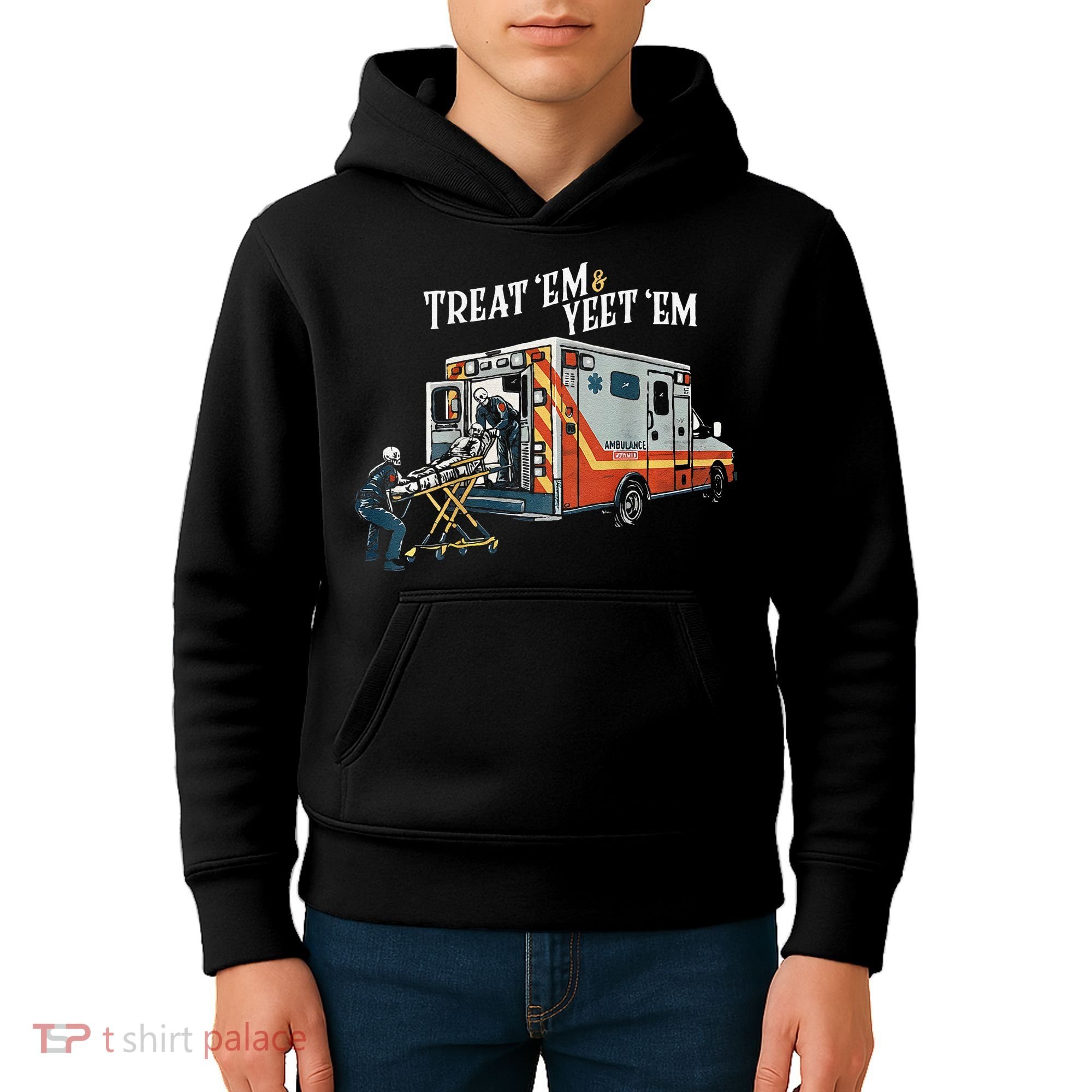 Treat Em And Yeet Em Gift Kids Hoodie