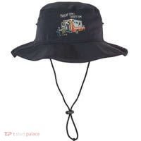 Treat Em And Yeet Em Skeleton Ambulance Funny Bucket Hat thumb 0