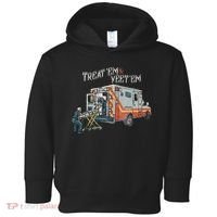 Treat Em And Yeet Em Skeleton Ambulance Funny Toddler Hoodie thumb 0