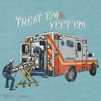 Treat Em And Yeet Em Skeleton Ambulance Funny Sueded Cloud Jersey T-Shirt thumb 2