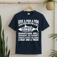 Teach A Man A Fish And He Has To Buy A Boat T-Shirt thumb 2