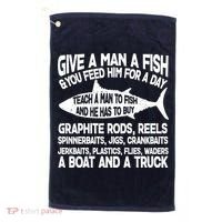 Teach A Man A Fish And He Has To Buy A Boat Golf Towel thumb 0