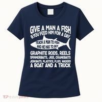 Teach A Man A Fish And He Has To Buy A Boat Women's T-Shirt thumb 0