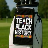 Teach Black History Golf Towel thumb 2