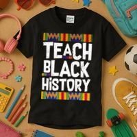 Teach Black History Kids T-Shirt thumb 3
