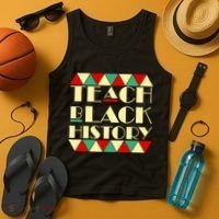 Teach Black History African Pride Tank Top thumb 4