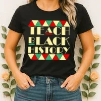 Teach Black History African Pride Women's T-Shirt thumb 2