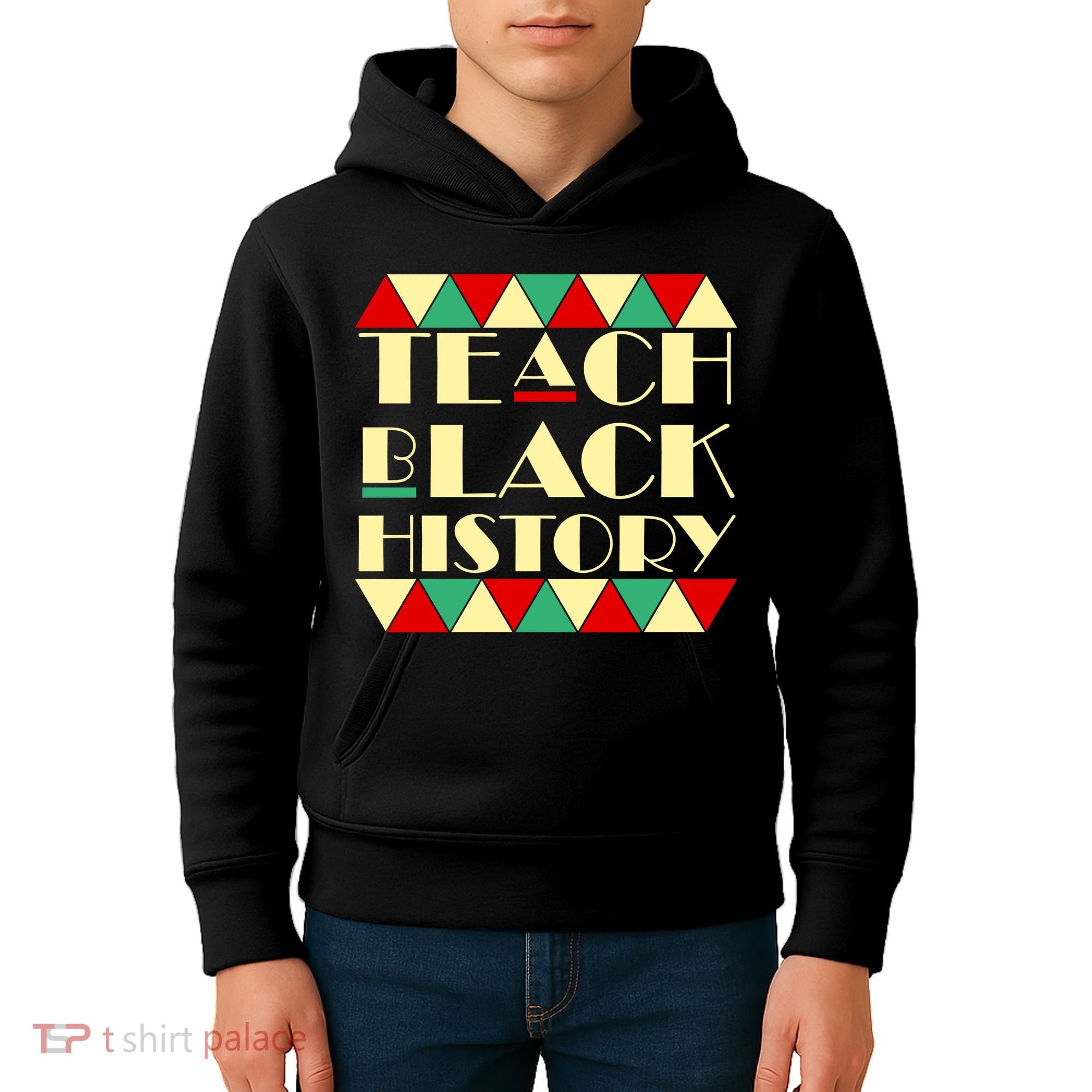 Teach Black History African Pride Kids Hoodie