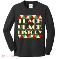 Teach Black History African Pride Kids Long Sleeve Shirt thumb 0