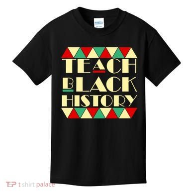Teach Black History African Pride Kids T-Shirt