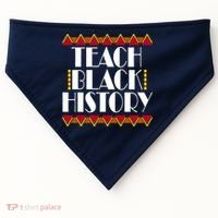 Teach Black History African Teacher USA-Made Doggie Bandana thumb 0