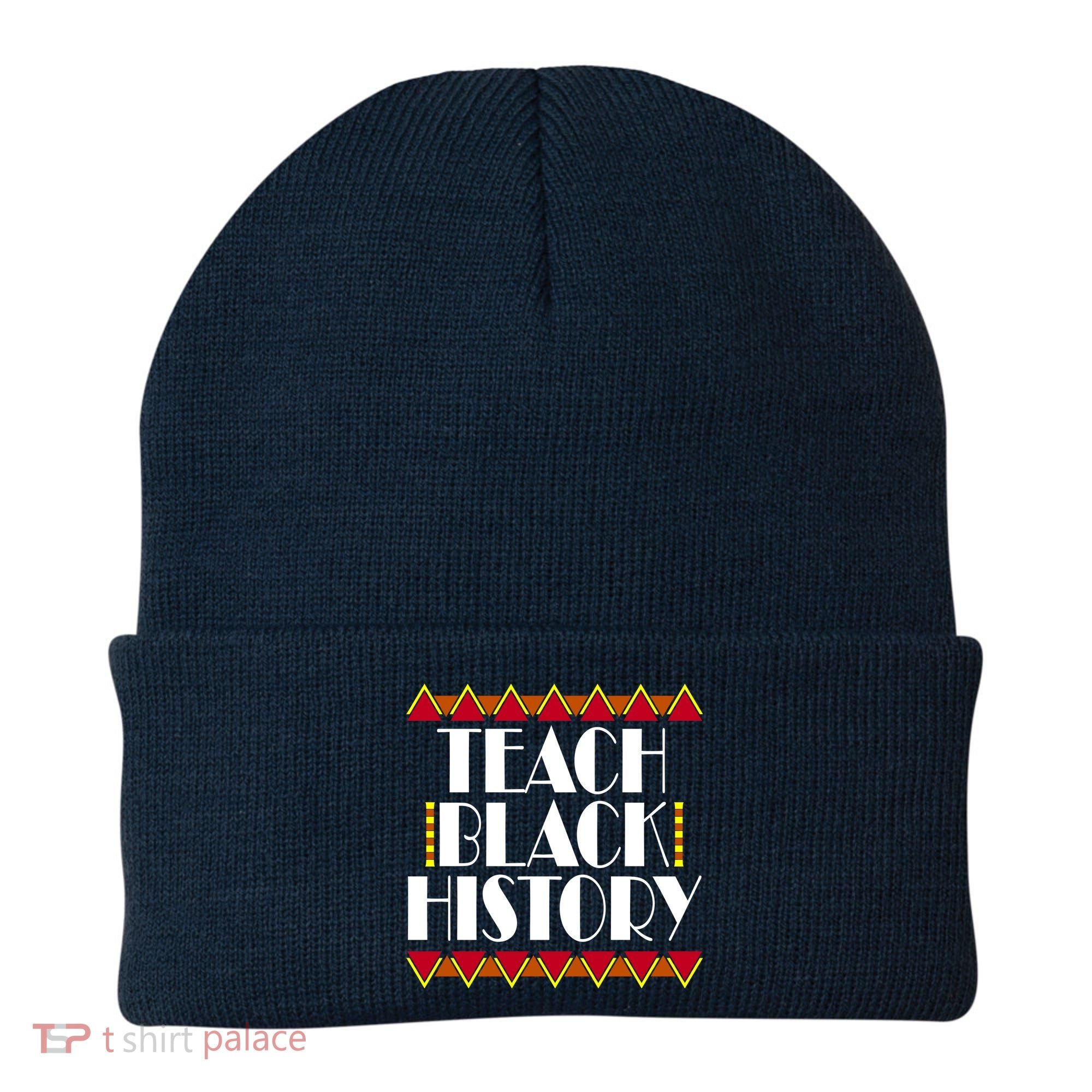 Teach Black History African Teacher Beanie