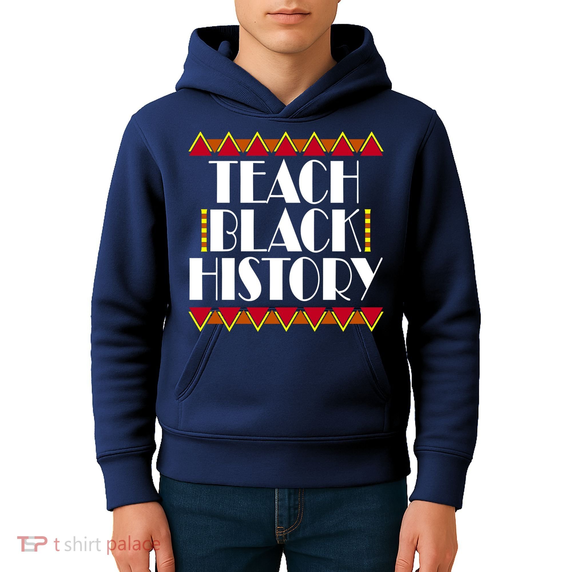 Teach Black History African Teacher Kids Hoodie